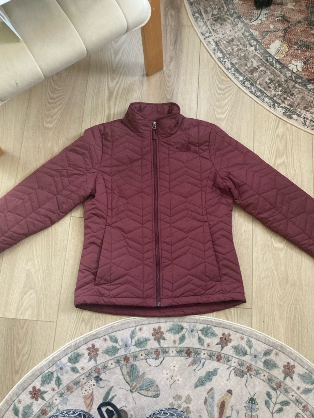 The North Face Women's Quilted Wine Red Puffer Jacket